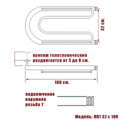 Полотенцесушитель водяной Ника ПЛ1 32x100