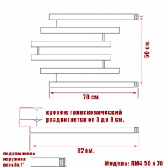 Полотенцесушитель водяной Ника ПМ4 50x70