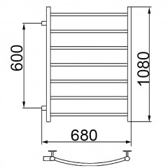 Полотенцесушитель водяной Ника ЛД/БП 100x60x60