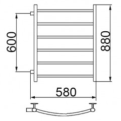Полотенцесушитель водяной Ника ЛД/БП 120x50x50