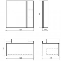 Комплект мебели Comforty Эдинбург 75