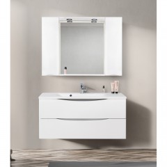 Зеркальный шкаф BelBagno Marino 120 bianco lucido MARINO-SPC-1200/750-2A-BL-P