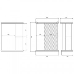 Зеркало-шкаф Misty Нарцис 55 R Э-Нар02055-01СвП