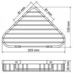 Полка металлическая угловая WasserKRAFT K-733WHITE