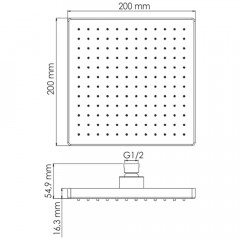 Верхний душ WasserKRAFT A140