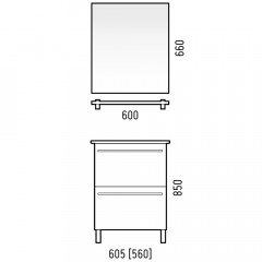 Зеркало с полкой Corozo Мирэль 60 SD-00000274