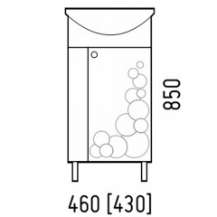 Тумба с раковиной Corozo Орфей 45