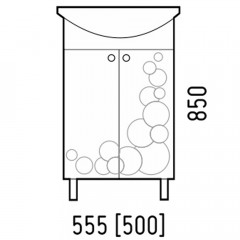 Тумба с раковиной Corozo Орфей 55