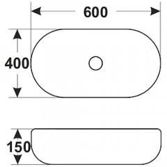 Раковина накладная SantiLine SL-1017MB