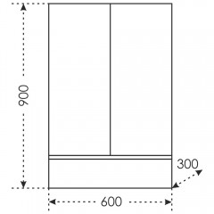 Шкаф подвесной СаНта Марс 60x90 700245