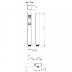 Душевой гарнитур Palazzani Young 9910A910G