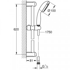 Набор для ванной комнаты 3 в 1 Grohe BauCurve 119760