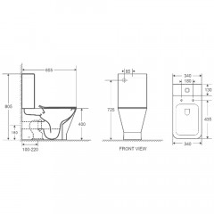 Унитаз WeltWasser Rotbach 001 MT-WT безободковый
