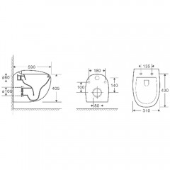Унитаз подвесной WeltWasser Jeckenbach 004 GL-WT безободковый