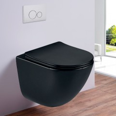 Унитаз подвесной Esbano Lotus matt black безободковый