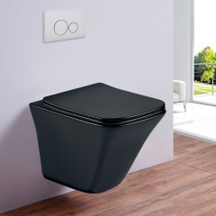 Унитаз подвесной Esbano Luchena-C matt black безободковый