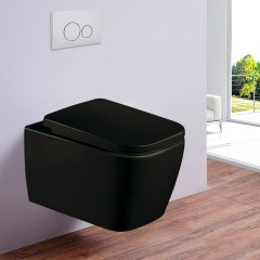 Унитаз подвесной Esbano Tiron-C matt black безободковый