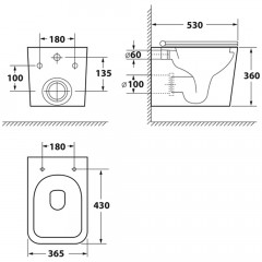 Инсталляция Grohe Rapid SL 38772001 + унитаз OWL Vatter Ruta-H OWLT190401 безободковый с сиденьем