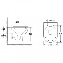 Инсталляция Grohe Rapid SL 38772001 + унитаз OWL Tid Cirkel-H OWLT190701 безободковый с сиденьем