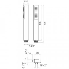 Душевой гарнитур Palazzani Idrotech 99102310G