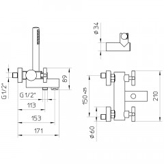 Смеситель для ванны Palazzani Formula 62115810