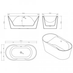 Ванна акриловая BelBagno BB200-1500-750
