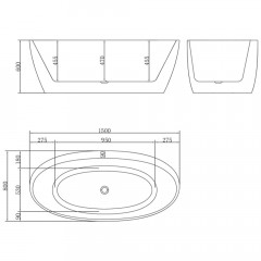 Ванна акриловая BelBagno BB404-1500-800