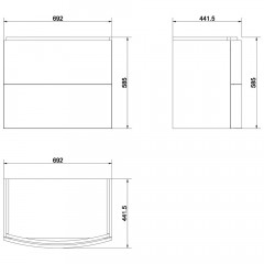 Тумба под раковину Cersanit Easy 70 white SZ-EAS-ES70/Wh