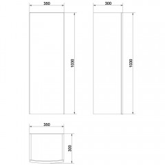 Шкаф подвесной Cersanit Easy 35 cappuccino SW-EAS/Cp
