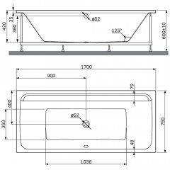 Ванна акриловая Am.Pm Inspire V2.0 W52A-170-075W-A