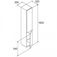 Пенал Am.Pm Gem 30 подвесной M90CHR0306WG