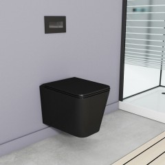 Унитаз подвесной OWL Vatter Ruta-H Matt Black OWLT190404 безободковый