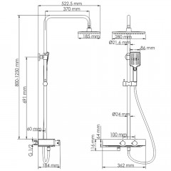 Душевая система WasserKRAFT A11301 Thermo