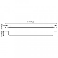 Полотенцедержатель WasserKRAFT Glan K-5130