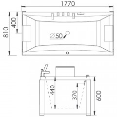 Ванна акриловая Gemy G9076 B