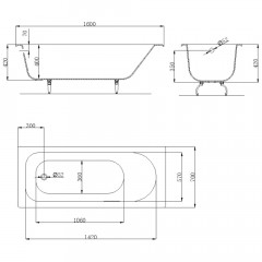 Ванна чугунная OWL Roxen 160x70 OWLIB191101