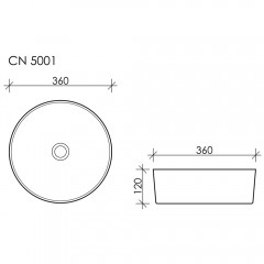Раковина накладная Ceramica Nova Element CN5001