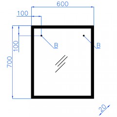 Зеркало Style Line Лофт 60 бетон ЛС-000010023