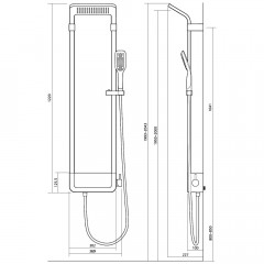 Душевая система Black&White W2020