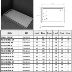 Поддон из литьевого мрамора WeltWasser TRS 12090 STONE-WT