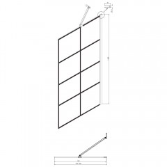 Шторка на ванну Ambassador Bath Screens Black 16041209