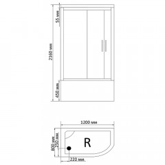 Душевая кабина Bandhours Star R 120x80