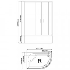 Душевой угол Bandhours Ace 812 R 120x80