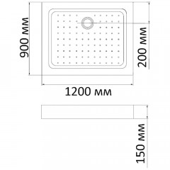 Поддон акриловый Bandhours Rectangular 912-Tray
