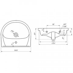 Тумба с раковиной Stella Polar Концепт 55