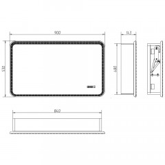 Зеркало-шкаф Континент Tokio LED 900x530