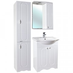Тумба с раковиной Bellezza Кантри 60 патина серебро