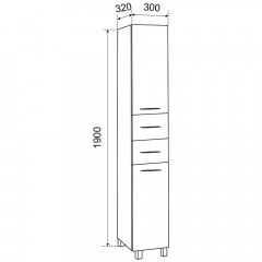 Пенал Emmy Рокард 30 L rok30penB-l