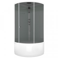 Душевая кабина Domani-Spa Simple 99 high с крышей белые стенки/тонированное стекло DS01ESm99HWT00