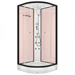 Душевая кабина Domani-Spa Delight 110 розовые стенки/прозрачное стекло с электрикой и гидромассажем DS01D110LPcCl10
